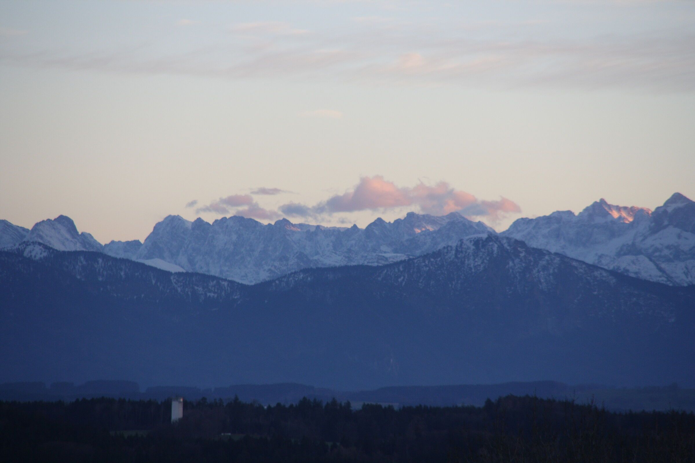 Blick ins Karwendelgebirge von der Ilkahöhe