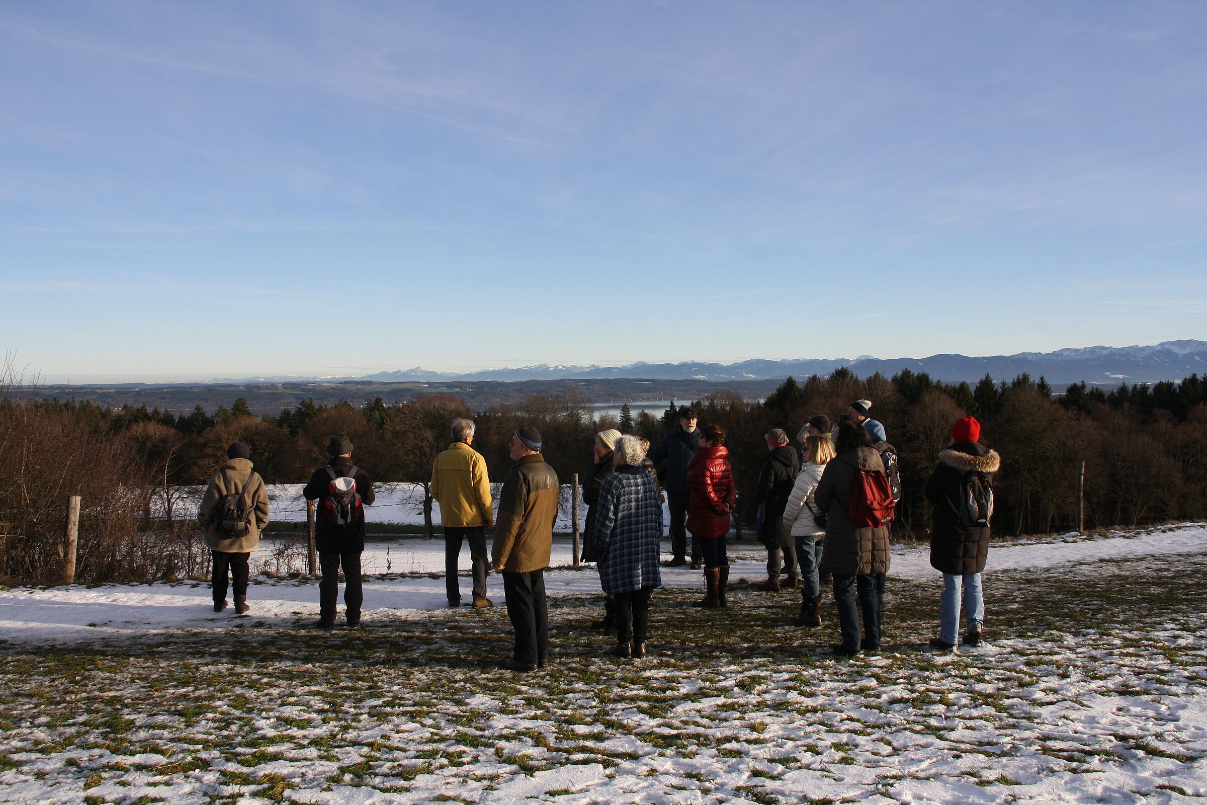 Zuhörer beim Winterspaziergang 2020